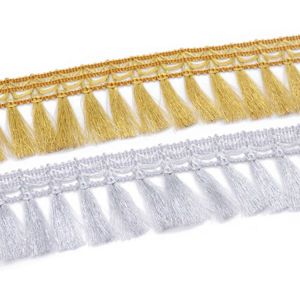 отделка края Tassel валика занавеса 5cm металлическая золотая