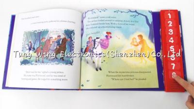 8 livros sadios vermelhos educacionais do bebê do botão com a voz gravável
