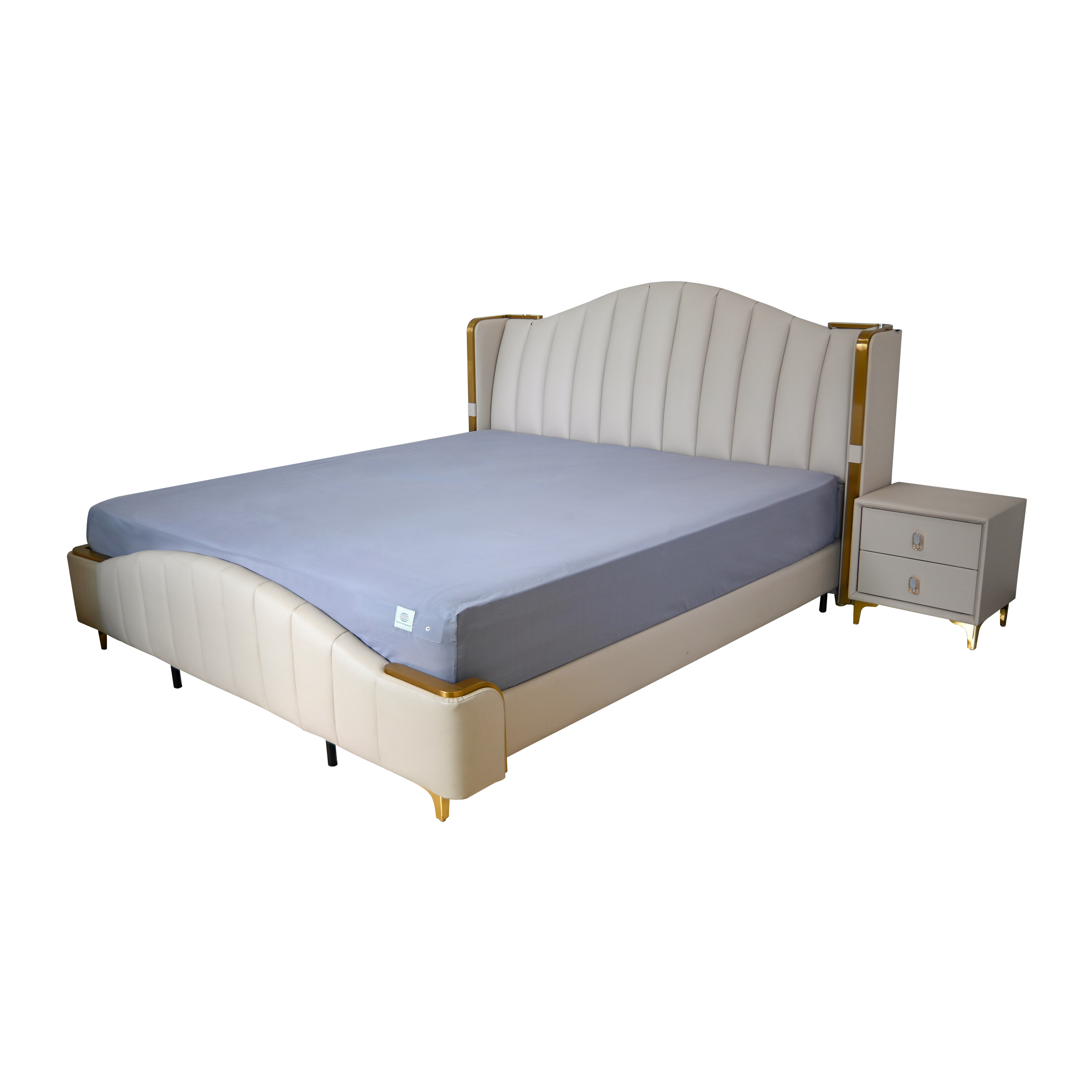 Super King Size Comfortable Yarn Dyed Dobby Design Bedding Sheet Conductive Earthing Grounding EMF Silver Fiber Cotton Safety