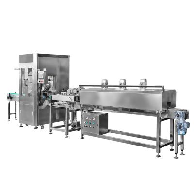 Machine à étiquettes de plein de corps cou automatique de douille et de douille évidente de rétrécissement de bouteille de bourreur de bande de chapeau