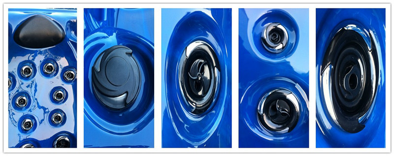 Latest design 220 - 240VAC, 23A, 6 seats portable acrylic powerful massage bathtub hot tub & spas M-562D