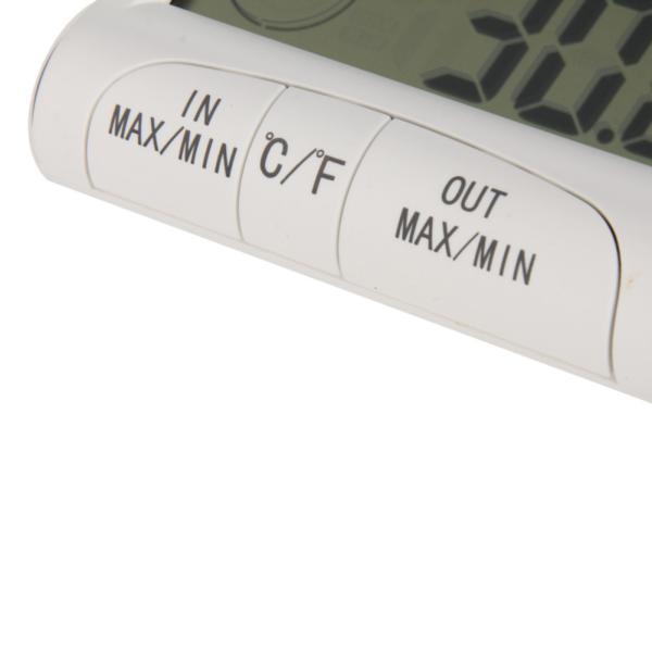 Temperature Humidity 2.9 LCD Indoor/Outdoor Digital Thermometer Hygrometer Meter w/Wired