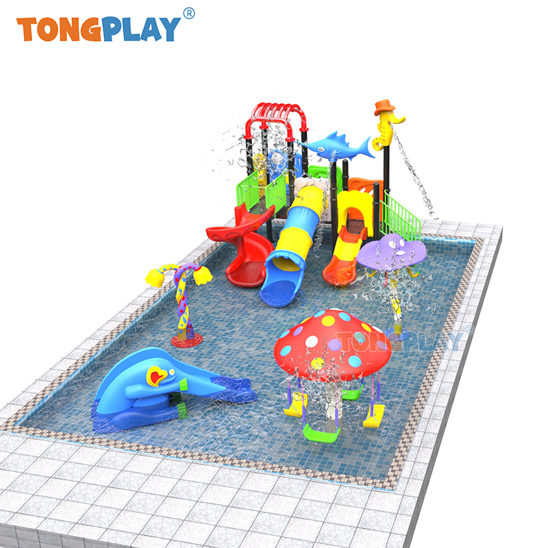 Parque acuático personalizado juego acuático juego de sala de juegos para niños gran escalera tobogán de plástico para niños piscina tobogán de fibra de vidrio tobogán interior