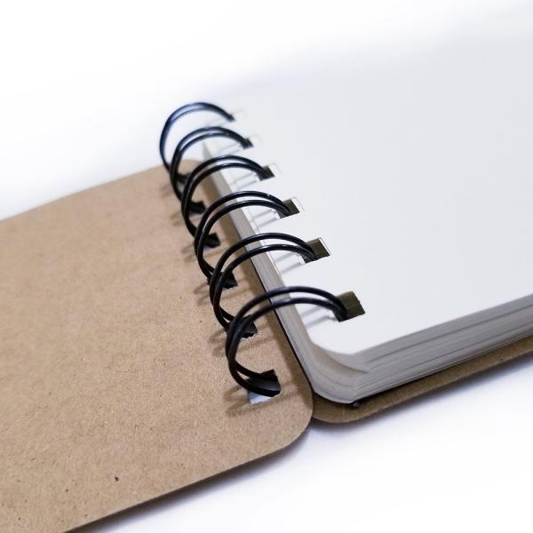 350g 1000pcs Recycled Paper Notebook Custom Spiral Pocket A3 A4 A5 7.8x11.5cm