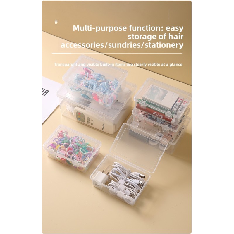 Hot Selling Minimalist Household Desktop Rectangle Dust-Proof Transparent Clear Plastic Storage Box for Sundries