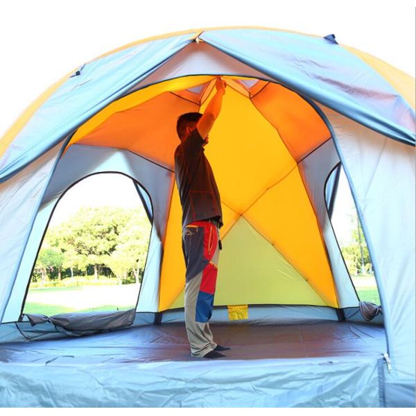 Double Layer 3 Doors Camping Tent Waterproof 8 to 10 Person Big Camping Tent Outdoor Camping Dome Tent(HT6029)