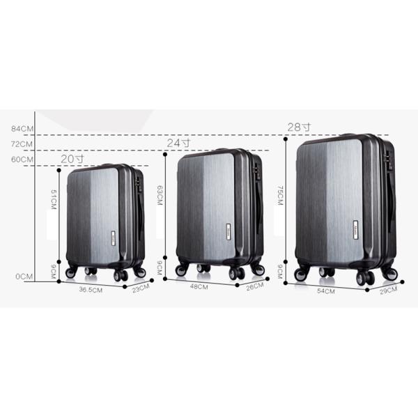 Brushed Finish Hard Shell Suitcase with TSA Lock