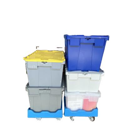 Caixa sólida 600x400 Caixas de ninho Caixas de material de PP Armazenamento de plástico 66L reciclável