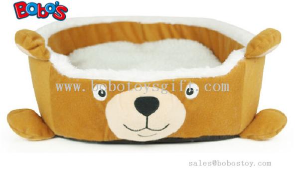 New Design Plush Cartoon Bear Shape Puppy Dog Cat Bed Pet Bed