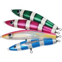 4 cores 16cm/45g 3D Olhos de madeira sólida isco de madeira ganchos tripla camada de natação completa lápis de madeira isco de pesca