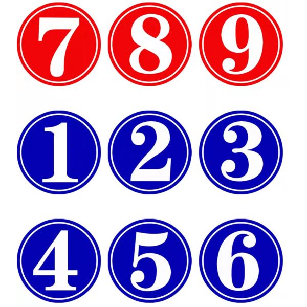 Self Adhesive Peel Off PVC Label Sticker Arabic Number Temporary Stickers