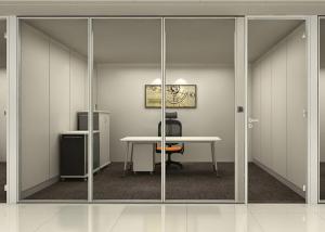 Thin Frame Aluminum Partition Wall 79mm Office Aluminium Glass Partition Wall