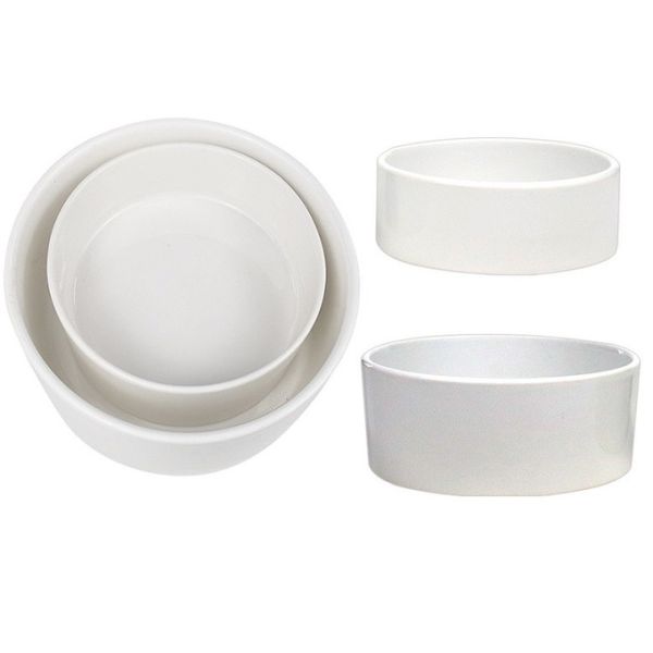 5'' 6'' Coated Ceramic Sublimation Dog Bowl Blanks Sublimation Pet Bowls
