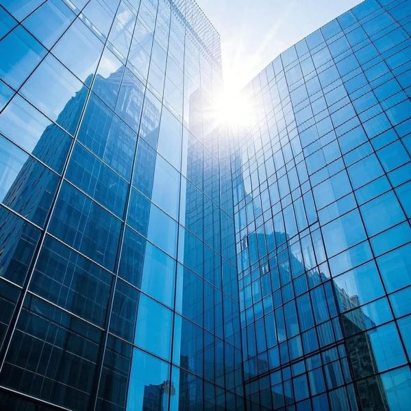 Coated Low E Glass 12mm 15mm Tempered Glass Curtain Wall Solutions