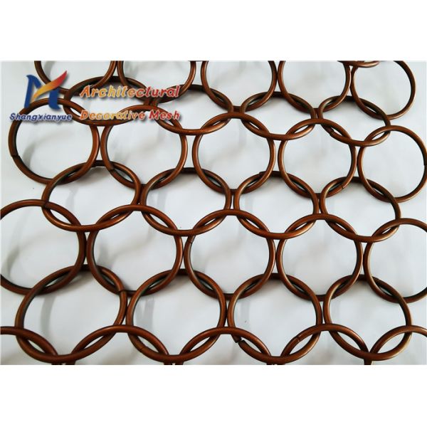 Antique Brass Ring Mesh Fabric
