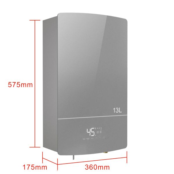 16L Camping Natural Gas Water Heater LPG Gaz Geyser Copper Heat Exchanger for Household Use