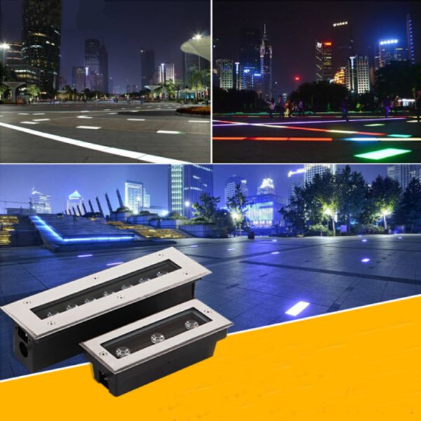 LED rectangular buried light outdoor waterproof buried light outdoor long linear square light