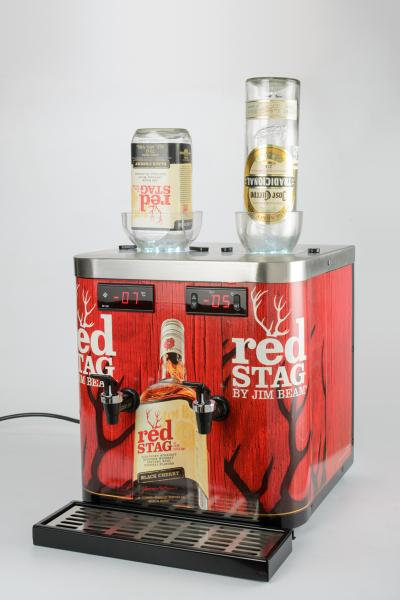 110V - 240V Bars Cold Shot Chillers , Double Bottle Ice Cold Shot Machine