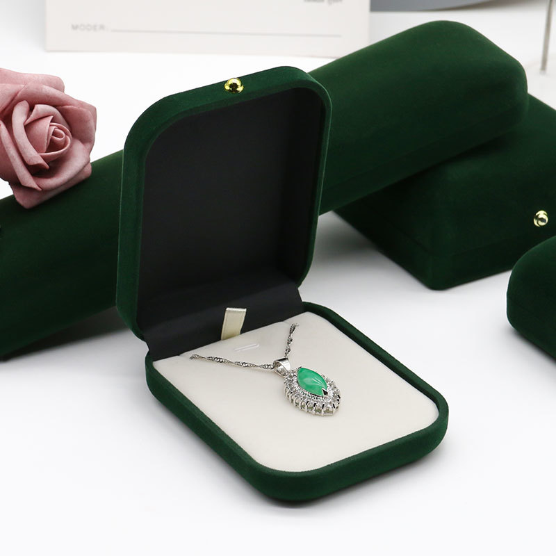 Customized Color Velvet Jewelry Packaging Luxury Jewelry Box Modern Brand Multiple Sizes