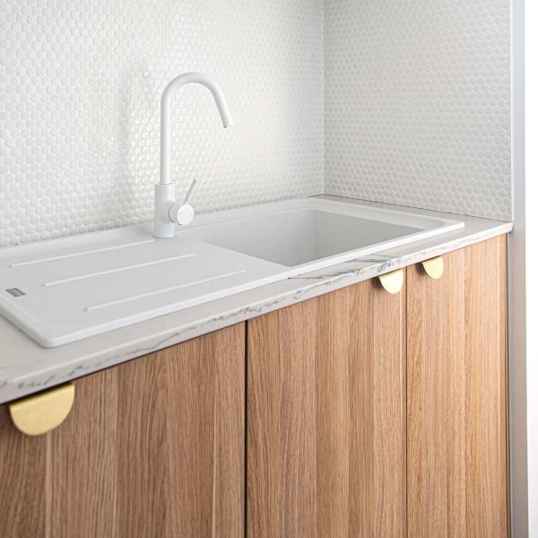 Modern Style Matt Finish Melamine Kitchen Cabinet For Apartment
