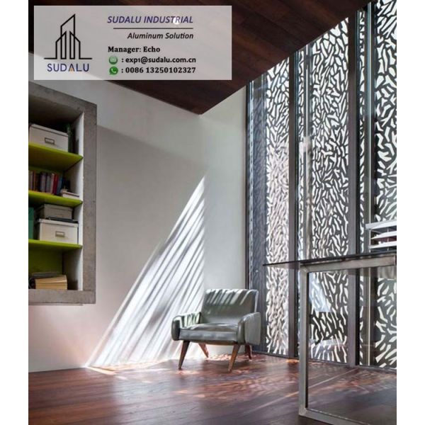 SUDALU Customized  Aluminum Laser Cut Panel Interior Living Room Partition Decoration Metal Panel