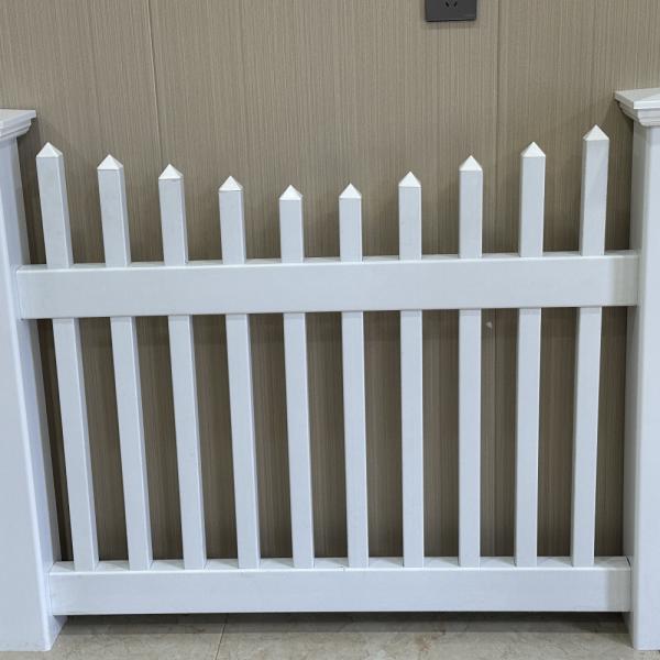 Long Lasting PVC White Vinyl Picket Fence Eco Friendly 4*8FT