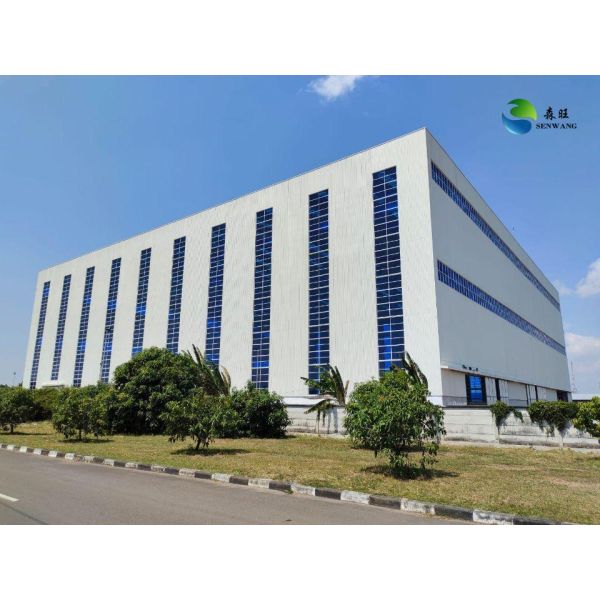 CAD Drawing Design Prefab Steel Structure Warehouse with Steel Sandwich Panel Wall and Long Fatigue Life