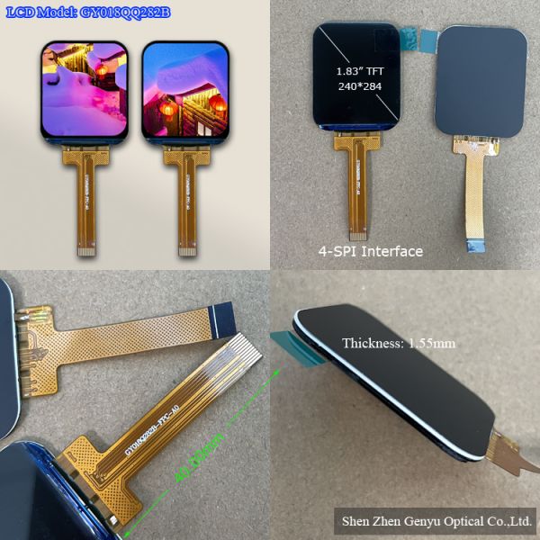 Genyu 1.83 inch TFT LCD Display with 240x284 Resolution and SPI Interface for High Clarity