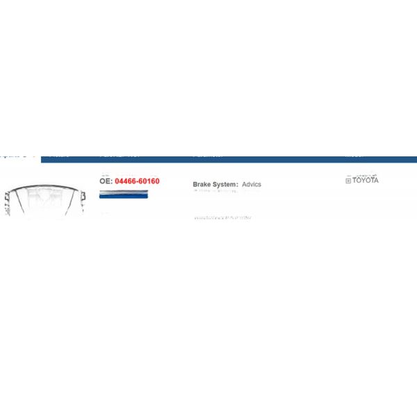 04466-60160 Braking Parts for Toyota Lexus LX570 Landcruiser