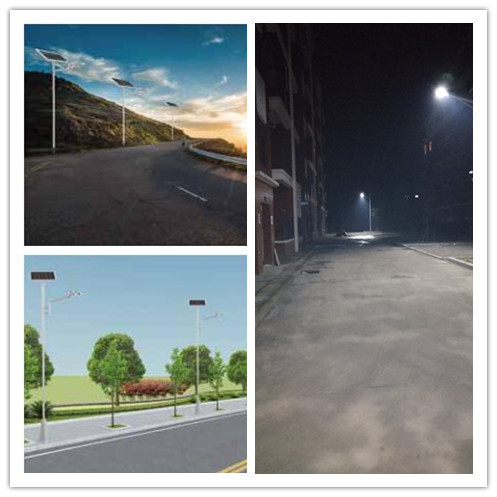 30/40 Watt Outdoor Led Parking Lot Lights Poly Crystalline Silicon Solar Panel