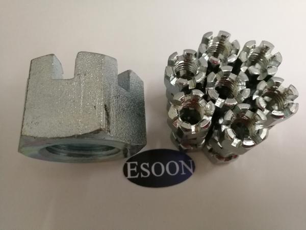 Hex Castle Nuts DIN935,Carbon Steel,M4~M100,Min.1000Pcs,Zinc Surface