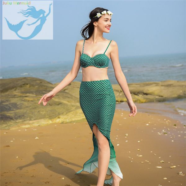 Fish Scales Mermaid Tail Swimsuit , Mermaid Tail Dress 3 Colors 5 Sizes