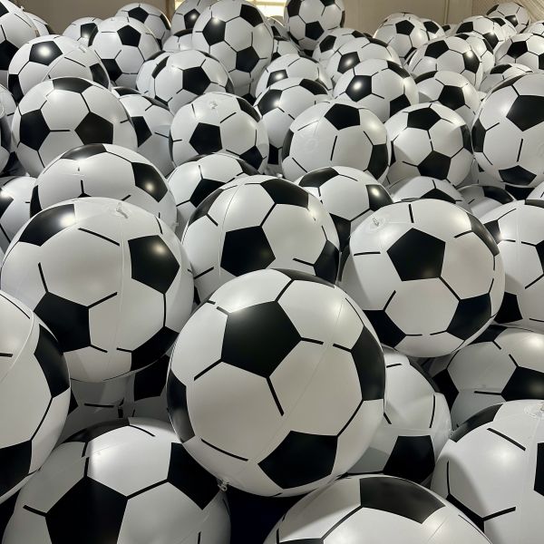 50cm Glow-in-the-Dark Inflatable Soccer Ball, Remote Control LED Light Up Football with 12 Colors, Ready Stock & Customizable