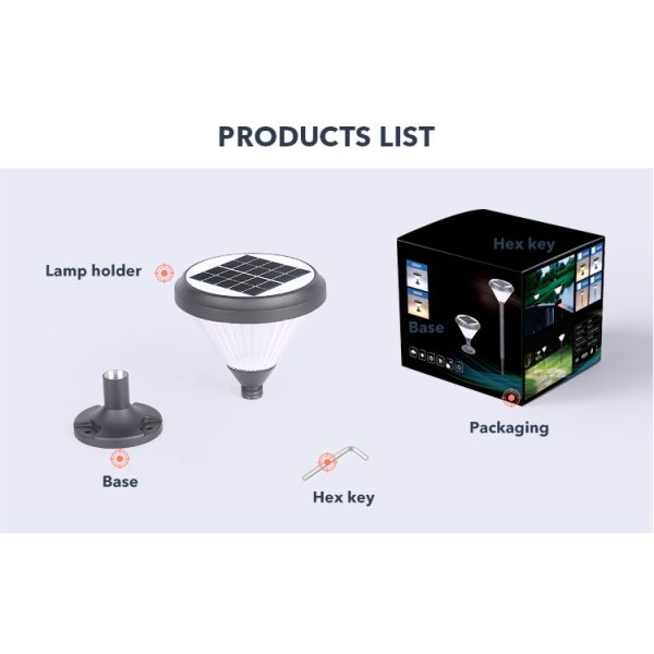 Свет штендера DC 3.2V солнечный, солнечные лампы пала для вилл дворов