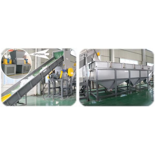 300KW Plastic Recycling Washing Line 380V 50HZ PP PE Film 5000kg/H