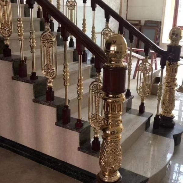 Hotel Antique Bronze Balusters Copper Bronze Interior Stair Railing