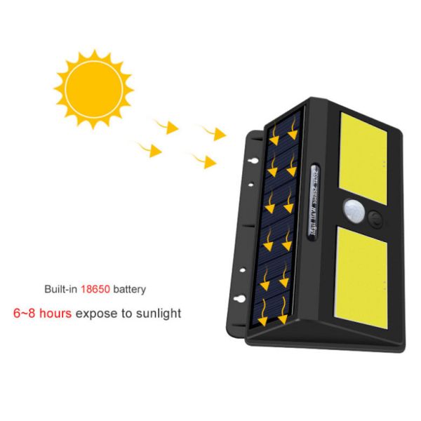 20w garden solar wall light outdoor led, solar cob led wall light night light,sensor wall solar light outdoor