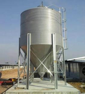 poly équipement de ferme avicole de poubelle du grain 33.5ton