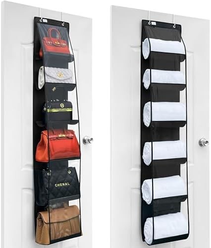 - 2 paquetes, colgador de bolso, modelo 2024, organizador de bolso para armario, ganchos de metal grueso, almacenaje de bolsa de mano.