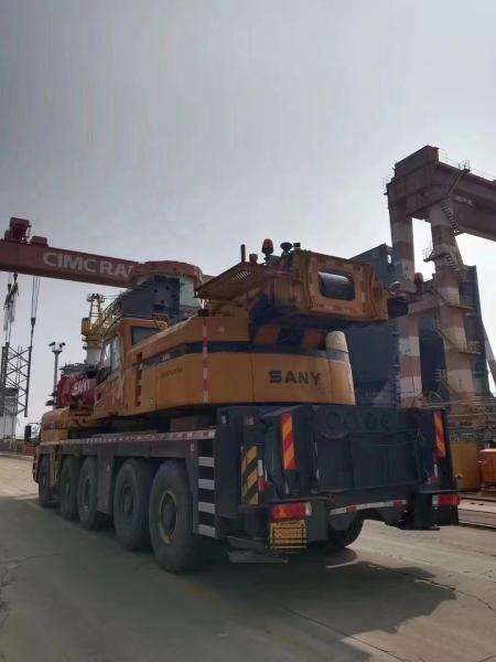 Altura máxima de elevação 40m Amarelo 180t Cranes de camiões usados para máquinas de construção
