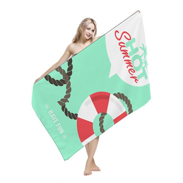 Colorful Custom Sublimated Towels , Mens Beach Towel Sublimation Non Stick Sand
