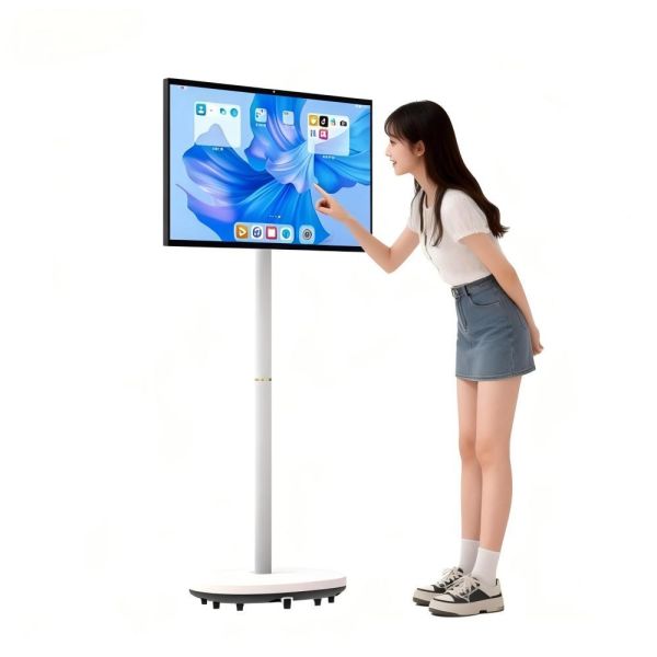 Smart Portable TV On Wheels Touch Screen 24 Inch 27 Inch 32 Inch 4K UHD Display