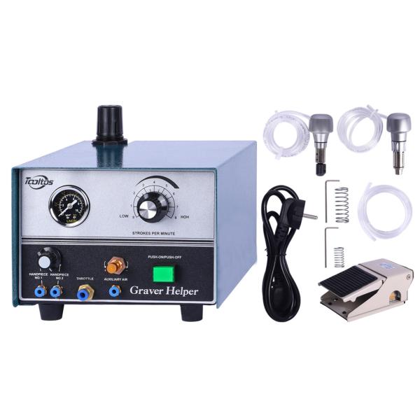 Tooltos Double Head Graver Jewelry Pneumatic Engraving Machine