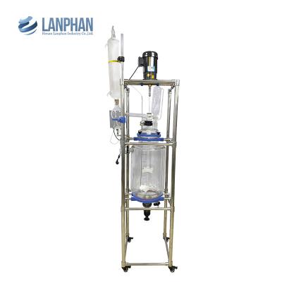 Dupla camada de vidro da reação química da chaleira de Solvothermal do reator do laboratório