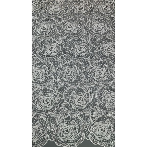 Metallic Sequin Embroidered Chantilly Fabric Lace Fabric New Fashion for Garments Gowns