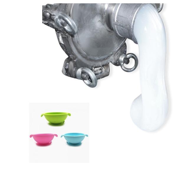 Borracha de silicone líquida impermeável do produto comestível para utensílios de mesa de alimentação do bebê