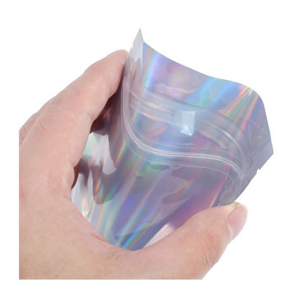 Gift Aluminum-plated Self-sealing Zipper Holographic Foil Small Pouch