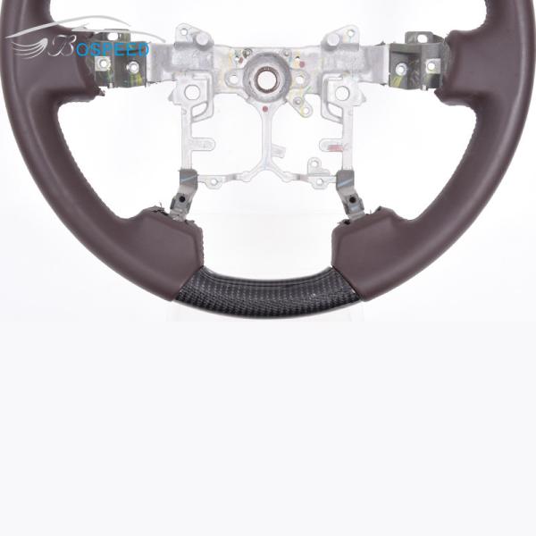 Smooth Leather Toyota Carbon Fiber Steering Wheel Matte 350mm