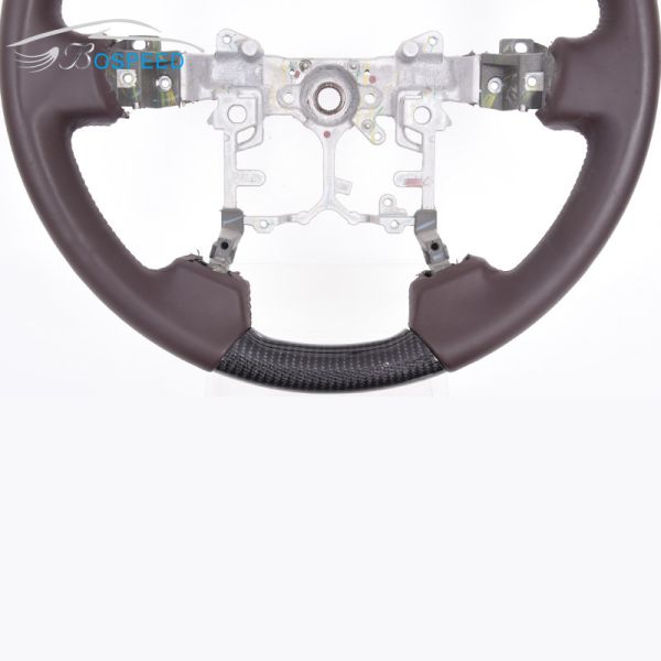 Smooth Leather Toyota Carbon Fiber Steering Wheel Matte 350mm