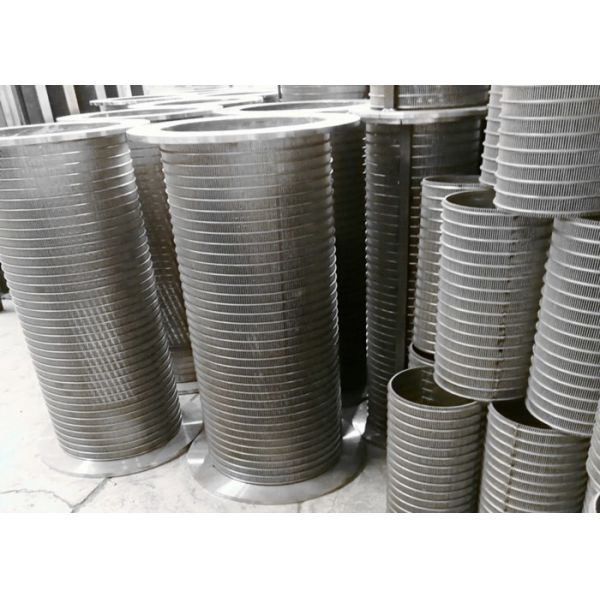 100um 600mm Length Wedge Wire Screen Filter , V Wire Screen Filter Cylinder